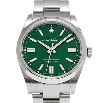 ロレックス オイスターパーペチュアル 41 134300 グリーン メンズ 時計 【中古】【wristwatch】