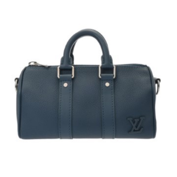 ルイ ヴィトン LVアエログラム キーポル XS 2WAY ブルー M81003 レザー ユニセックス バッグ 【中古】【bag】