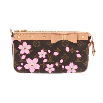ルイ ヴィトン モノグラムチェリーブロッサム ポシェットアクセソワール サクラブラウン M13666 モノグラムキャンバス レディース 【未使用】【bag】
