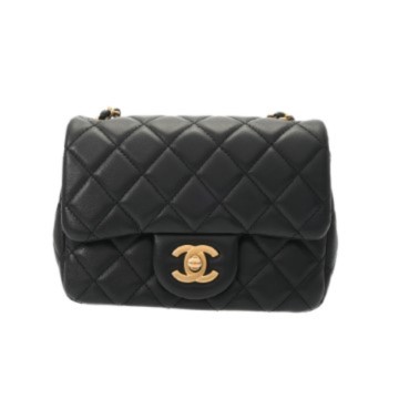 シャネル マトラッセ ミニ フラップバッグ フリル チェーンショルダー ブラック AS3205 ラムスキン レディース バッグ 【中古】【bag】