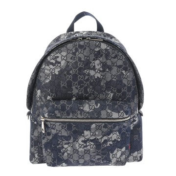グッチ ラージ バックパック ダークブルー 849008 520981 GGデニム ユニセックス バッグ 【中古】【bag】
