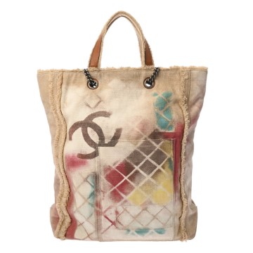 シャネル チェーントート グラフィティ ブリコラージュ マルチカラー A92317 キャンバス レディース バッグ 【中古】【bag】