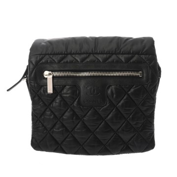 シャネル コココクーン スモールメッセンジャーバッグ ブラック A48616 ナイロン レディース バッグ 【中古】【bag】