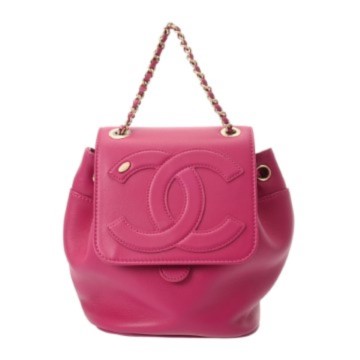 シャネル ミニバックパック  パープル AS0325 カーフスキン レディース バッグ 【中古】【bag】