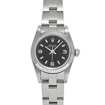ロレックス オイスターパーペチュアル 76080 ブラック レディース 時計 【中古】【wristwatch】