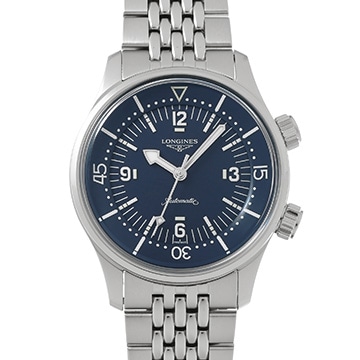 ロンジン レジェンドダイバー L3.764.4.90.6 ブルー メンズ 時計 【中古】【wristwatch】