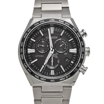 シチズン アテッサ ACT Line エコ・ドライブ CB5966-69E ブラック メンズ 時計 【中古】【wristwatch】