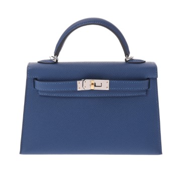 エルメス ミニケリー2 2WAY ブルータイ ヴォーエプソン レディース バッグ 【未使用】【bag】