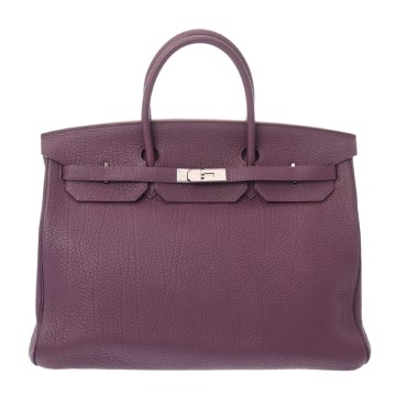 エルメス バーキン 40 カシス フィヨルド ユニセックス バッグ 【中古】【bag】