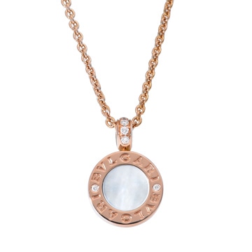 ブルガリ ブルガリブルガリ ネックレス 1PD ピンク CL856190 K18ピンクゴールド PG レディース ジュエリー 【中古】【jewelry】