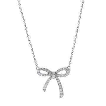 ティファニー ボウリボン ネックレス シルバー Pt950プラチナ レディース ジュエリー 【中古】【jewelry】