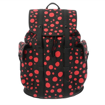 ルイ ヴィトン LV×YK クリストファー MM ブラック/レッド M21978 トリヨン・モノグラムインフィニティドット メンズ バッグ 【中古】【bag】