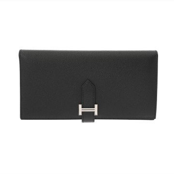 エルメス ベアン スフレ ブラック ヴォー・マダム ユニセックス 財布 【未使用】【purse】