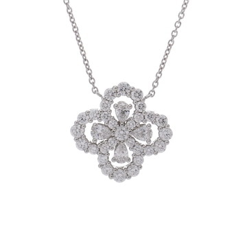 ハリー ウィンストン ループ フルモチーフ ネックレス シルバー PEDPRPSML4C Pt950プラチナ レディース ジュエリー 【中古】【jewelry】