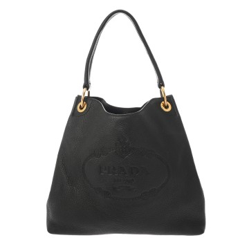 プラダ ワンショルダーバッグ ブラック 1BC051 レザー メンズ バッグ 【中古】【bag】