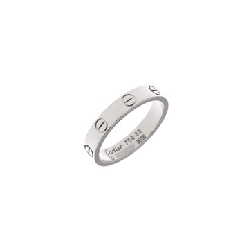 カルティエ ミニラブリング #53 シルバー K18ホワイトゴールド WG レディース ジュエリー 【中古】【jewelry】