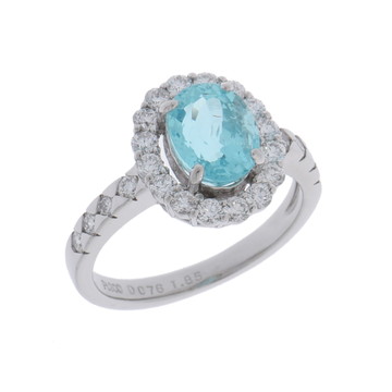 ノーブランド パライバトルマリン リング 1.85ct シルバー Pt900プラチナ レディース ジュエリー 【中古】【jewelry】