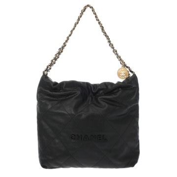 シャネル CHANEL22 スモール ハンドバッグ ブラック AS3260 ソフトグレインドカーフスキン レディース バッグ 【中古】【bag】