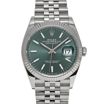 ロレックス デイトジャスト 36 126234 ミントグリーン メンズ 時計 【中古】【wristwatch】