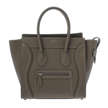 セリーヌ ラゲージ マイクロ スリ 167793DRU.09SO ドラムドカーフ レディース バッグ 【中古】【bag】