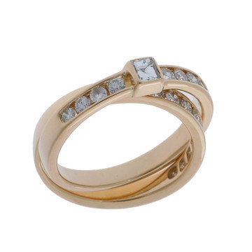 タサキ 2連 リング ゴールド K18イエローゴールド YG レディース ジュエリー 【中古】【jewelry】