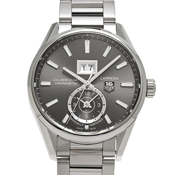 タグ ホイヤー カレラ キャリバー8 GMT グランドデイト WAR5012.BA0723 グレー メンズ 時計 【中古】【wristwatch】
