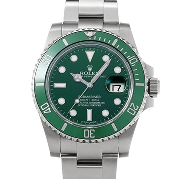ロレックス サブマリーナ デイト 116610LV グリーン メンズ 時計 【中古】【wristwatch】