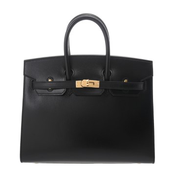 エルメス バーキン 25 セリエ ブラック ボックスカーフ レディース バッグ 【未使用】【bag】