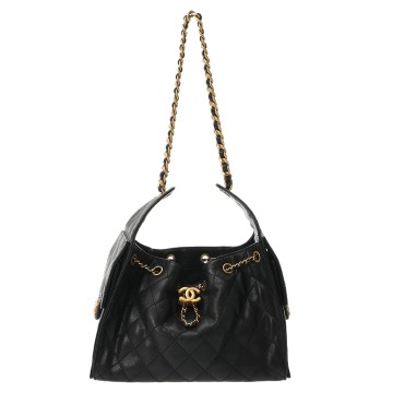 シャネル CHANEL25 スモール ハンドバッグ ブラック AS5293 グレインドカーフスキン レディース バッグ 【中古】【bag】