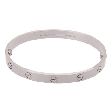 カルティエ ラブブレスレット #18 新型 シルバー K18ホワイトゴールド WG レディース ジュエリー 【中古】【jewelry】
