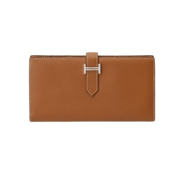 エルメス ベアン スフレ ゴールド ヴォーエプソン ユニセックス 財布 【中古】【purse】