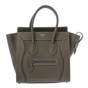 セリーヌ ラゲージ マイクロ スリ 167793DRU.09SO ドラムドカーフ レディース バッグ 【中古】【bag】