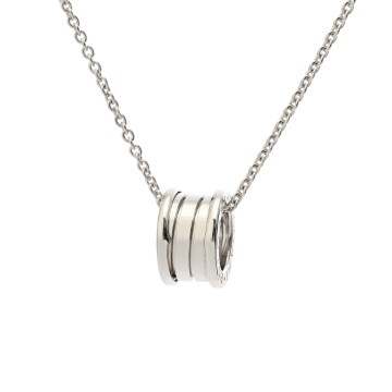 ブルガリ B-ZERO1 ネックレス シルバー K18ホワイトゴールド WG レディース ジュエリー 【中古】【jewelry】