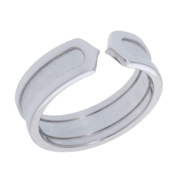 カルティエ C2リング #57 シルバー K18ホワイトゴールド WG レディース ジュエリー 【中古】【jewelry】
