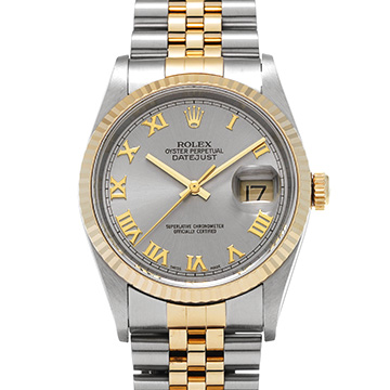 ロレックス デイトジャスト 16233 グレー メンズ 時計 【中古】【wristwatch】