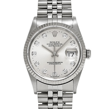 ロレックス デイトジャスト 16234G シルバー/ダイヤモンド メンズ 時計 【中古】【wristwatch】