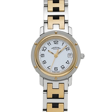 エルメス クリッパー CL4.220.130/3752 ホワイト レディース 時計 【中古】【wristwatch】
