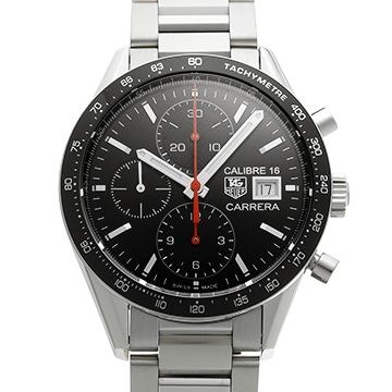 タグ ホイヤー カレラ キャリバー16 クロノグラフ CV201AK.BA0727 ブラック メンズ 時計 【中古】【wristwatch】