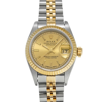 ロレックス デイトジャスト 69173 シャンパン レディース 時計 【中古】【wristwatch】