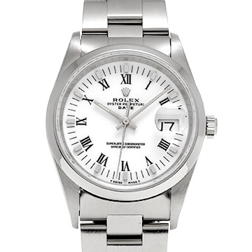 ロレックス オイスターパーペチュアル デイト 15200 ホワイト メンズ 時計 【中古】【wristwatch】