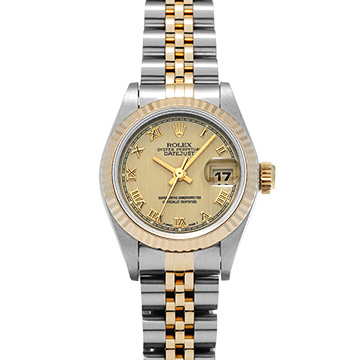 ロレックス デイトジャスト 69173 シャンパン レディース 時計 【中古】【wristwatch】