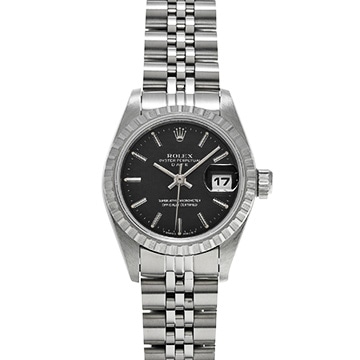 ロレックス オイスターパーペチュアル デイト 69240 ブラック レディース 時計 【中古】【wristwatch】