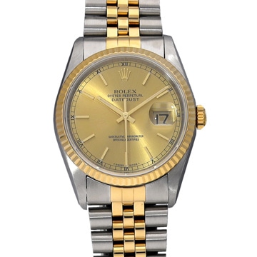 ロレックス デイトジャスト 16233 シャンパン メンズ 時計 【中古】【wristwatch】