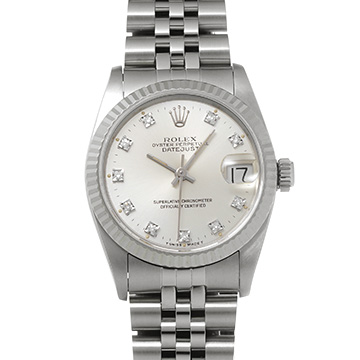 ロレックス デイトジャスト 68274G シルバー/ダイヤモンド ユニセックス 時計 【中古】【wristwatch】