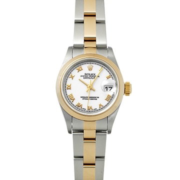 ロレックス デイトジャスト 79163 ホワイト レディース 時計 【中古】【wristwatch】