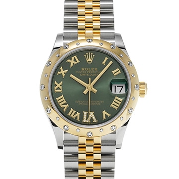 ロレックス デイトジャスト 31 278343RBR オリーブグリーン/ダイヤモンド ユニセックス 時計 【中古】【wristwatch】