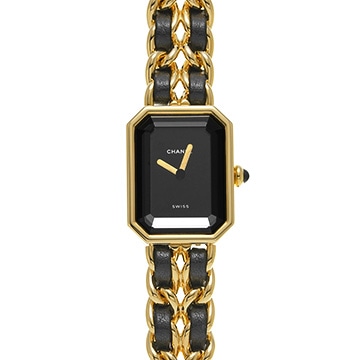 シャネル プルミエール M H0001 ブラック レディース 時計 【中古】【wristwatch】