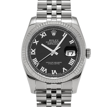 ロレックス デイトジャスト 116234 ブラック メンズ 時計 【中古】【wristwatch】