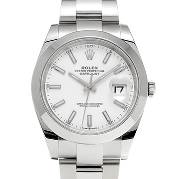 ロレックス デイトジャスト 41 126300 ホワイト メンズ 時計 【中古】【wristwatch】