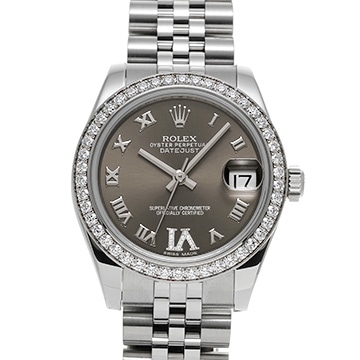 ロレックス デイトジャスト 31 178384 グレー/ダイヤモンド ユニセックス 時計 【中古】【wristwatch】